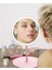 Dokunmatik Parlaklık Ayarlı Işıklı Makyaj Aynası, Table Lamp Makeup Mırror (Pembe Renk) 1