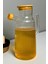 Borosilikat Cam Yağdanlık 1000 ml Bambu Kapaklı Yağ Sürahisi, Yağ ve Sirke Kabı 1