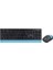 Frısby Q Tr FK-4885QU Kablosuz Multımedya Klavye Mouse Set Siyah Mavi 1