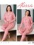 6231 Bayan Önü Düğmeli Kedi Desenli Pijama Takımı 1
