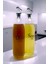 Şeffaf 2'li sıvı yağ şişesi, damlatmaz, 1000 ml, beyaz renk, set halinde 2