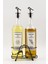2'li Şeffaf 750 ml Akıtmaz Yağdanlık ve Siyah Kısa Stand Parça Sayısı: 4+ 1