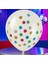 100 Adet Şeffaf Renkli Balon Renkli Şeffaf Pullu Balon Renkli Pullu Dekorasyon Balonu 1
