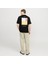 Split Back Crew Neck Erkek Siyah Yuvarlak Yaka Tişört 3