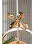 Clasy Model Gold Kaplama 3 Renk Metal Salon Mutfak Oturma Yatak Odası Modern LED Sarkıt Avize 3