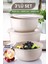 3'lü Saklama Kabı Seti, Mikrodalga ve Dondurucu Uyumlu, Bej, 1500-4500 ml, 3 Parça 1