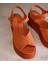 Platform Taban Deri Espadril 2