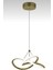 Eskitme Satin Bronz Imza LED Şeritli Avize 2
