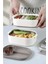 Vagon Life 1000 ml Lunchbox Çift Katlı 3 Bölmeli Çelik Sefer Tası Yemek Kutusu Beslenme Kabı 3