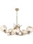 Pireal 5'li Yuvarlak Eskitme Bal Camlı Modern Oturma Odası Salon Avize 2