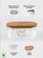 Ahşap Kapaklı Tel Kulplu Metal Ekmeklik (Bread Baskılı) 5