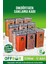 12'li 24 Parça 3,2 Litre Dikdörtgen Saklama Kutusu Seti, Gri 1