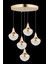 Talu 5'li Gold 3 Renk Ledli Lüx Sarkıt Modern LED Avize 4