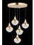 Talu 5'li Gold 3 Renk Ledli Lüx Sarkıt Modern LED Avize 5