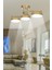 Burjuva Modern Salon Yatak Odası Giyinme Odası Mutfak Beyaz Işık Ledli Eskitme Renk 3 Lü LED Avize 1