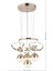 Papatya 3 Renk Gold ( Sarı Beyaz ve Gün Işığı ) Luxury LED Kristal Taşlı Avize Concept 3