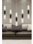 Drake 5'li Sıralı 3 Renkli 55 Watt Siyah Gold Kristal Ledli Modern Oturma Odası Salon Sarkıt Avize 1