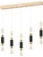 Drake 5'li Sıralı 3 Renkli 55 Watt Siyah Gold Kristal Ledli Modern Oturma Odası Salon Sarkıt Avize 2
