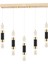 Drake 5'li Sıralı 3 Renkli 55 Watt Siyah Gold Kristal Ledli Modern Oturma Odası Salon Sarkıt Avize 3