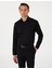 Erkek Siyah Regular Fit Uzun Kollu Basic Gömlek 50302972-VR046 1