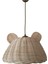 Çocuk Odası Kulaklı Avize Rattan Bambu Hasır Avize 30 cm (BEYAZ Duy) 3