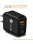 25W Pd+Qc3.0 Hızlı Şarj Cihazı Çift Bağlantı Noktalı Hızlı Şarj Adaptörü USB Tipi C Şarj Kafası Cep Telefonu Izle Pad Akıllı Cihaz (Yurt Dışından) 3
