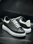 Erkek Hakiki Deri Sneakers Siyah Beyaz 2