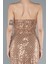Straplez Pullu Midi Davet Elbisesi ABK2258 4