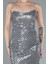 Straplez Pullu Midi Davet Elbisesi ABK2258 3