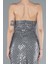 Straplez Pullu Midi Davet Elbisesi ABK2258 4