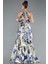 Halter Yaka Cut Out Uzun Empirme Saten Abiye ABU4686 2