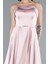 Straplez Kemerli Midi Saten Davet Elbisesi ABK2269 3