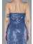 Straplez Pullu Midi Davet Elbisesi ABK2258 4