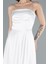 Straplez Midi Saten Davet Elbisesi ABK2275 3