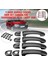 9 Adet Set Abs Krom Kapı Kolu Trim Kapakları Transporter T5 T6 Caddy Van 2003-2015 Karbon Fiber Tarzı (Yurt Dışından) 3