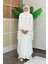 Kapüşonlu Abaya ve Elbise Ikili Takım 70013 Ekru 1