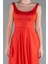 Kolsuz Midi Saten Davet Elbisesi ABK2234 3