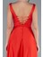 Kolsuz Midi Saten Davet Elbisesi ABK2234 4