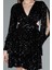 Dekolteli Uzun Kol Cut Out Kısa Gece Elbisesi ABK2282 3