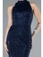 Halter Yaka Boncuklu Uzun Balık Abiye ABU4791 3