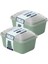 6 Lı Erzak Gıda Saklama Kabı, Buzdolabı Düzenleyici Organizer 6 Lı Set 2X(600ML,1100ML,1800ML) Yeşil 3