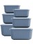 6 Lı Erzak Gıda Saklama Kabı, Buzdolabı Düzenleyici Organizer 6 Lı Set 2X(600ML,1100ML,1800ML) Mavi 2