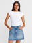 31809 Kayık Yaka Fitilli T-Shirt-Beyaz 1