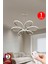 Orkide Medium 3 Renk Kumandalı LED Avize Gümüş Salon Avize Salon Avize Oturma Odası Avize 4