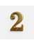 Metal Vidalı Kapı Numarası Gold 2 Numara 3