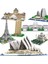 054 Kutu Stili Yok Mimari Big Ben Eiffel Kulesi Londra Çift Louvre Mikro Yapı Blokları Kapitol Sidney Opera Evi Tac Mahal Inşaat Oyuncakları (Yurt Dışından) 2