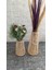 Halatlı Dekoratif Bambu Vazo Ikili Set (25 cm - 38 Cm) 4