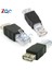 Adet USB Tip A Dişi RJ45 Erkekadaptör Konnektör Prizi (Yurt Dışından) 2