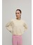 Kadın Vanilya Renk Basic Sweatshirt 1