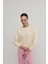 Kadın Vanilya Renk Basic Sweatshirt 3